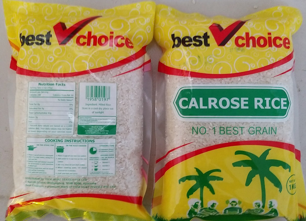 Best Choice Calrose Rice 12 x 1kg – Teck Huat Enterprise Pte Ltd